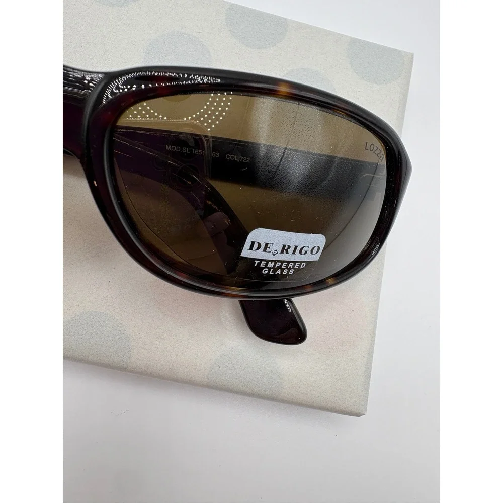 Lozza Estoril 1 1651/63/722 Brown/Tan Oval Tortoiseshell Sunglasses Italian Made